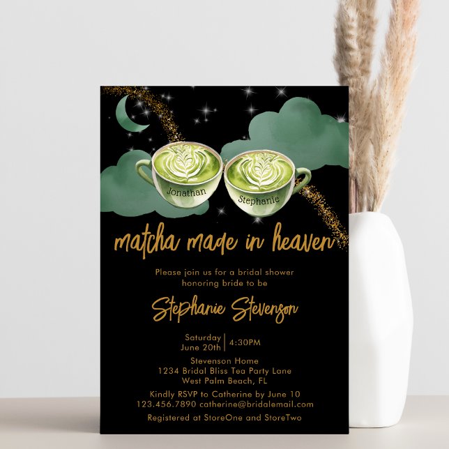 Invitación Luna Celestial Matcha Hecha en el Cielo Desayuno N (Subido por el creador)