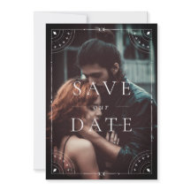 Luna Celestial Oscura y Estrellas Guardar fecha