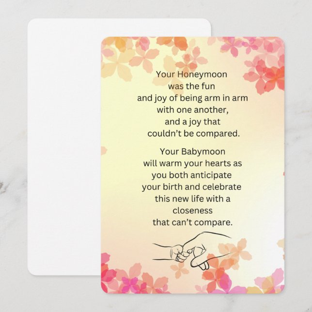 Invitación Luna de Bebé (Anverso / Reverso)