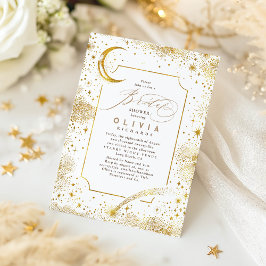 Invitación Luna de Noche Starry Ducha nupcial Mística Celesti