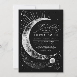 Invitación Luna de Noche Starry Ducha nupcial Mística Celesti