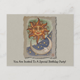 Invitación Luna de sol y estrellas