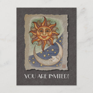 Invitación Luna de sol y estrellas