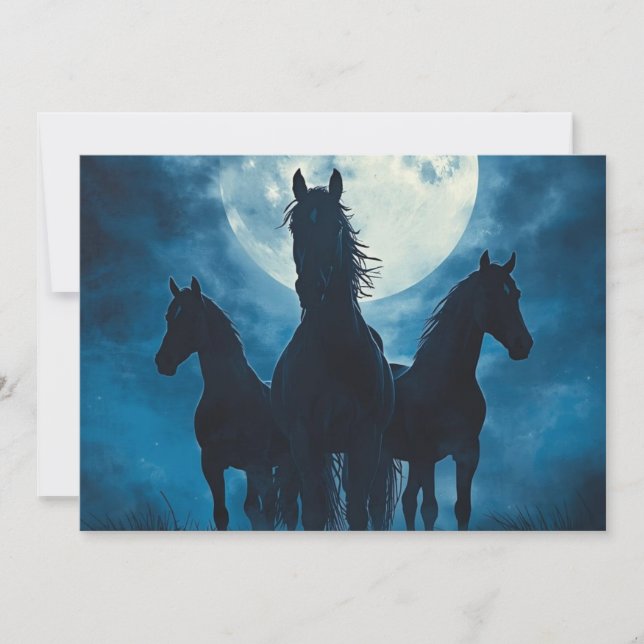 Invitación Luna de tres caballos (Anverso)