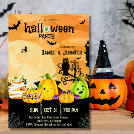 Invitación Luna espeluznante Jack-O-Lantern Halloween