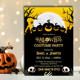 Invitación Luna espeluznante Jack-O-Lantern Halloween