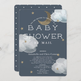 Invitación Luna, estrellas y nubes navegan por Baby Shower po