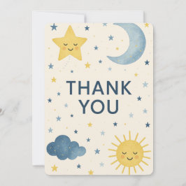 Invitación Luna, estrellas y Sun Celestial Baby Shower Gracia