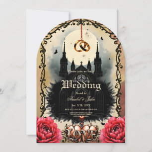 Invitación Luna Gótica – Amor Eterno Bajo el Cielo de Mediano