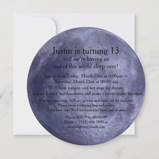 Invitación Luna llena (Anverso)