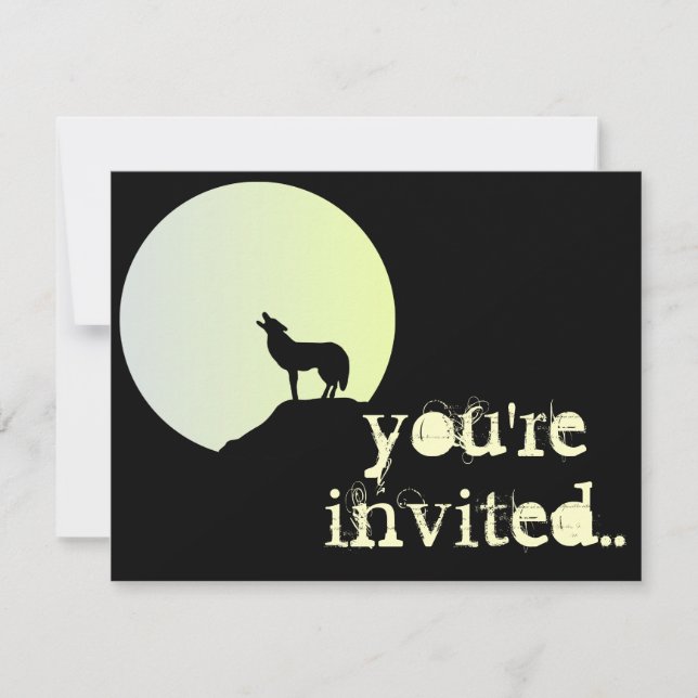 Invitación Luna Llena del lobo (Anverso)