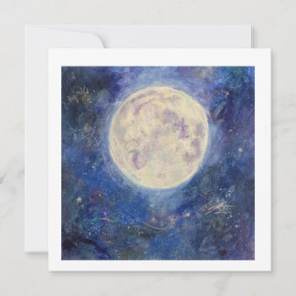Invitación Luna Llena Nocturna Cielo Celestial Maureen Girard
