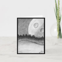 Luna y planeta - Negro
