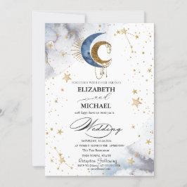 Invitación Lunas celestes, guión de estrellas