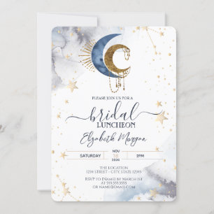 Invitación Lunas celestiales, almuerzo nupcial de estrellas
