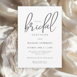 Invitación Lunch de novia con escritura moderna simple