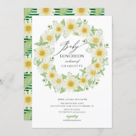 Invitación Luncheon de bebé floral de Daisy fresco
