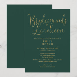 Invitación Luncheon de las damas de honor de la escritura de 