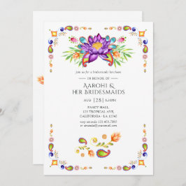 Invitación Luncheon de las damas de honor indias Paisley Lotu