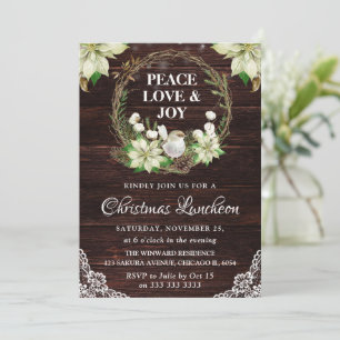 Invitación Luncheon de los Navidades rusos del Robin Holly Wr