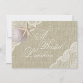 Invitación Luncheon de novias de Lace y Starfish