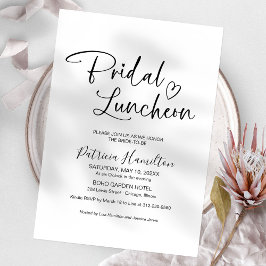 Invitación Luncheon de novias minimalistas