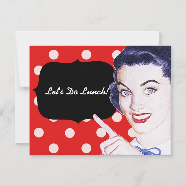 Invitación Luncheon de puntería de la década de 1950 (Anverso)