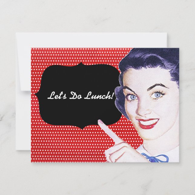 Invitación Luncheon de puntería de la década de 1950 (Anverso)