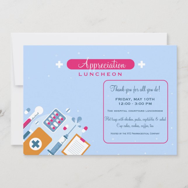 Invitación Luncheon médico (Anverso)