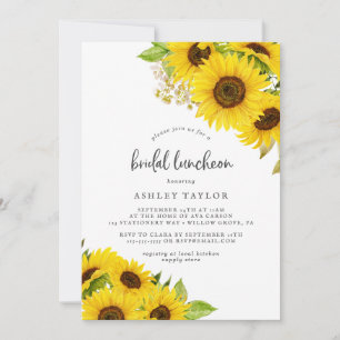 Invitación Luncheon nupcial del Sunflower Country