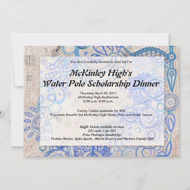 Invitación Lunchón de negocios de recaudación de fondos de Vi (Anverso)