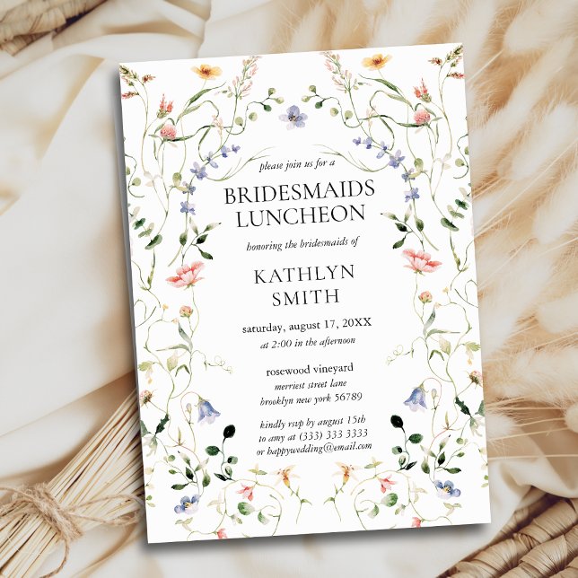 Invitación Lunes de Novias de Bridesmaids de Wildflower Flora (Subido por el creador)