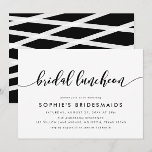 Invitación Lunes de Novias en Relax Blanco y Negro