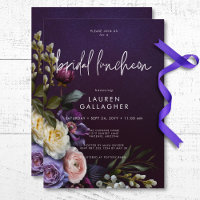 Lunes de Novias Florales Oscuras Moradas y Crema
