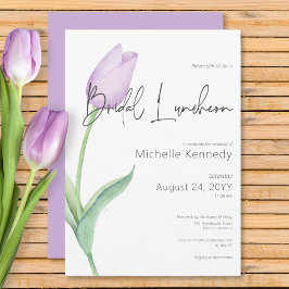 Invitación Lunes de Novias Morado Moderno Tulip Solo