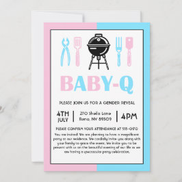 Invitación Lunes de revelación de género de Baby Q