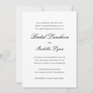 Invitación Lunquete formal tradicional negro y blanco