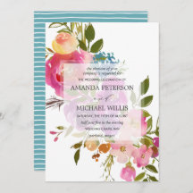 Lush de primavera | Moderno boda de flores rosadas