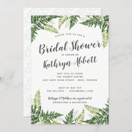 Invitación Lush Fern Tropical Boda Botánico Bridal Shower