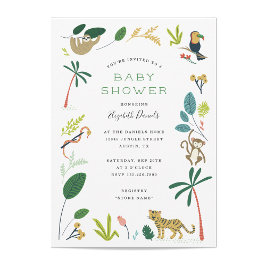 Invitación Lush Jungle Baby Shower