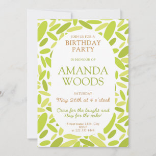 Invitación Lush Leafy Delight Birday