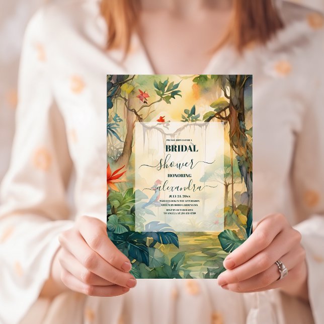 Invitación Lush Tropical Floral Bridal Shower (Subido por el creador)