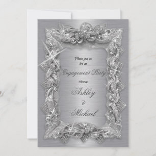 Invitación luster de diamantes de Relieve metalizado de joyas