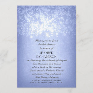 Invitación lustros de cuerdas purpurinas brillantes ducha de 