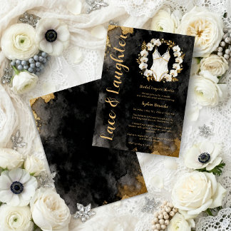 Invitación Lux Gold Orchid Bridal Lingerie Shower TMF26