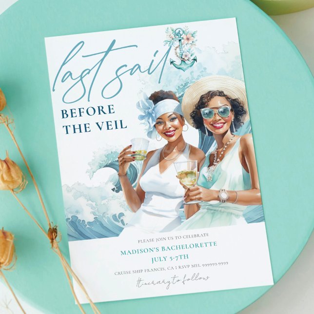 Invitación Lux Last Sail Antes De La Bachelorette De Cruceros (Subido por el creador)
