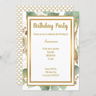 INVITACIÓN LUXE EUCALYPTUS MERMAID INSPIRÓ TODA OCASIÓN