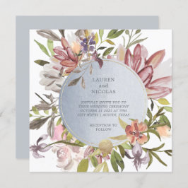 Invitación Luxe Floral | Boda de acuarela elegante
