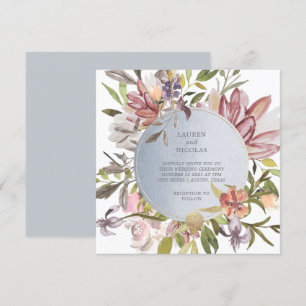 Invitación Luxe Floral   Boda de acuarela elegante
