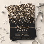 Invitación Luxuria Gold Winter Shiny Stars Company<br><div class="desc">Elegante Empresa Formal y Fiesta de Navidades corporativos / Cocktail / Dinner Invitation con estrellas purpurinoso. Impresione a sus amigos y compañeros de trabajo con este sofisticado y elegante diseño de invitación.</div>